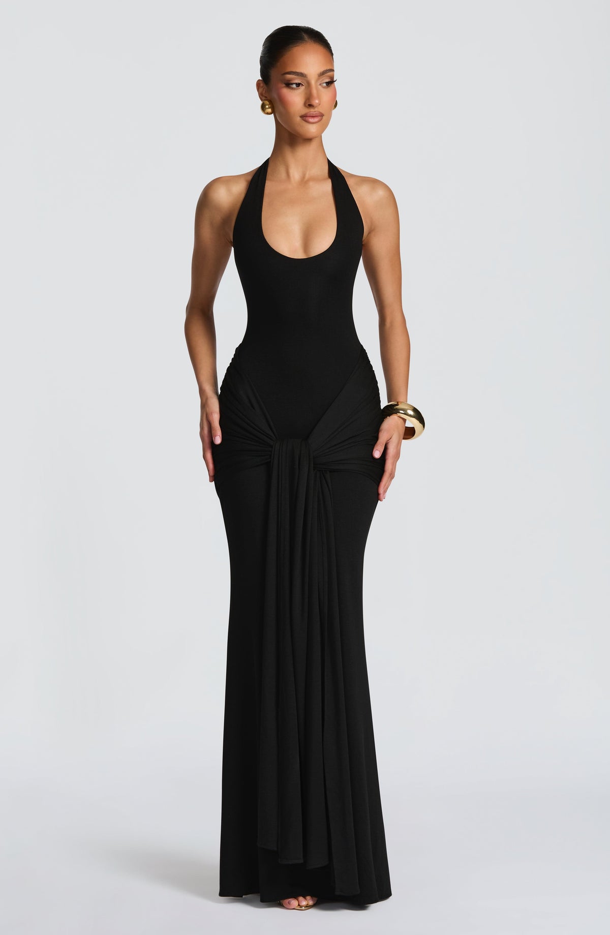 Vestido Maxi Halter Rosa