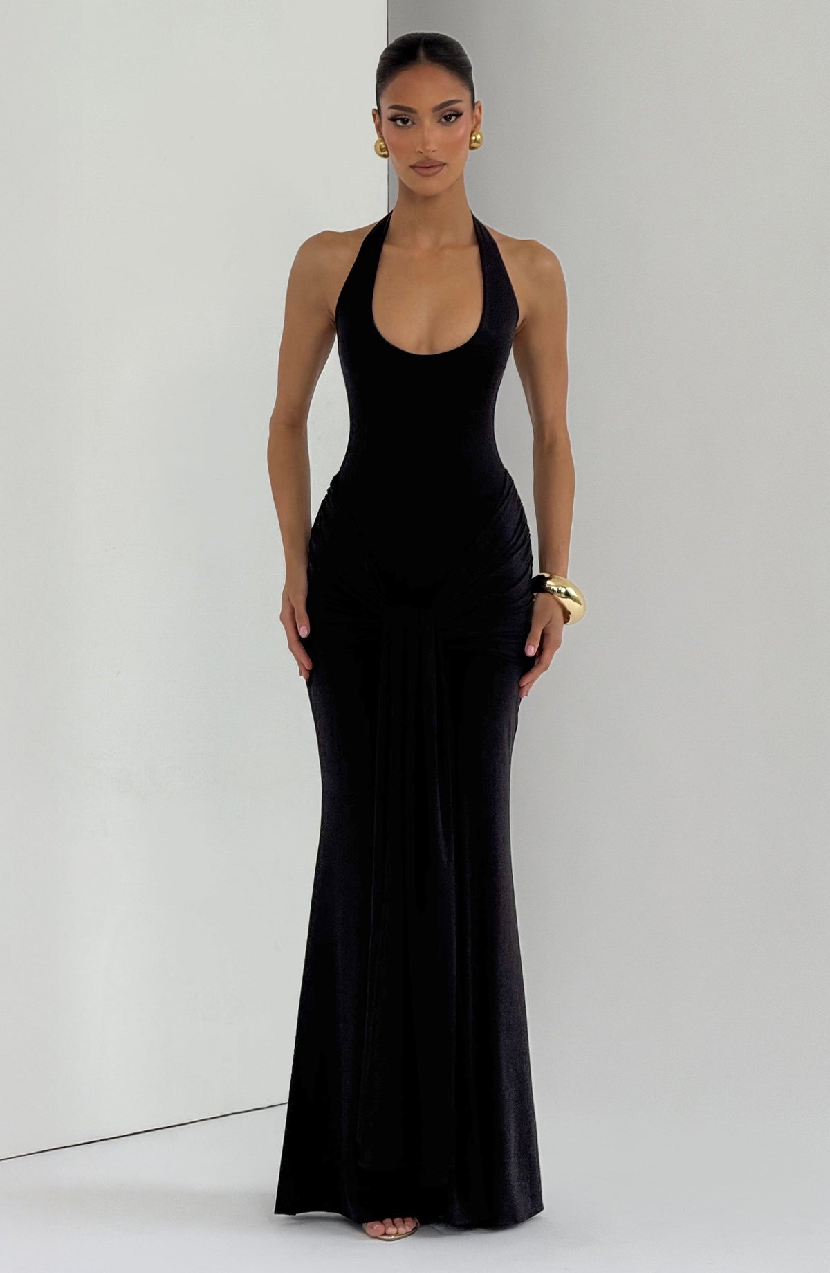Vestido Maxi Halter Rosa