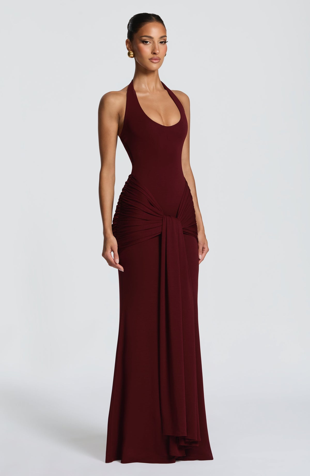 Vestido Maxi Halter Rosa