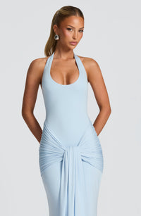 Vestido Maxi Halter Rosa
