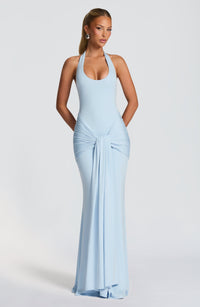 Vestido Maxi Halter Rosa