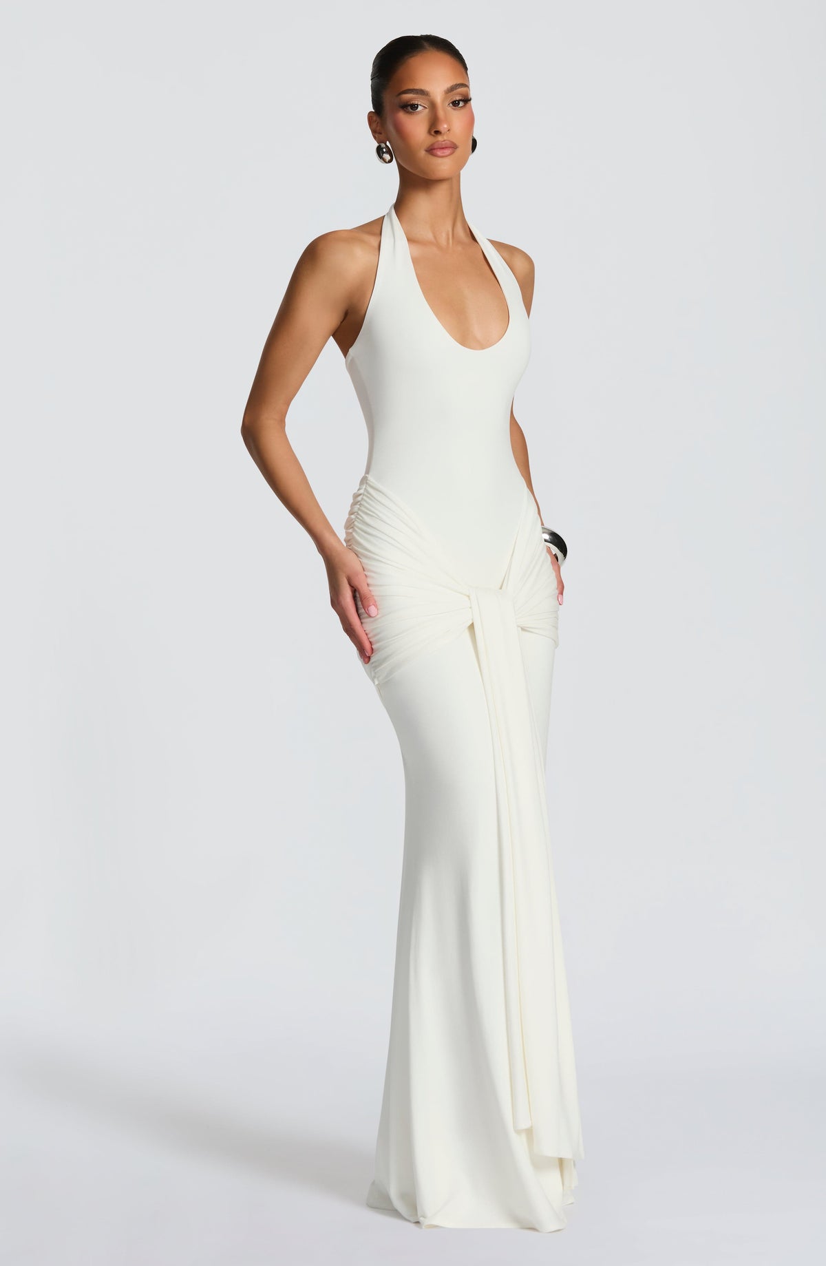 Vestido Maxi Halter Rosa