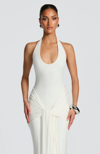 Vestido Maxi Halter Rosa