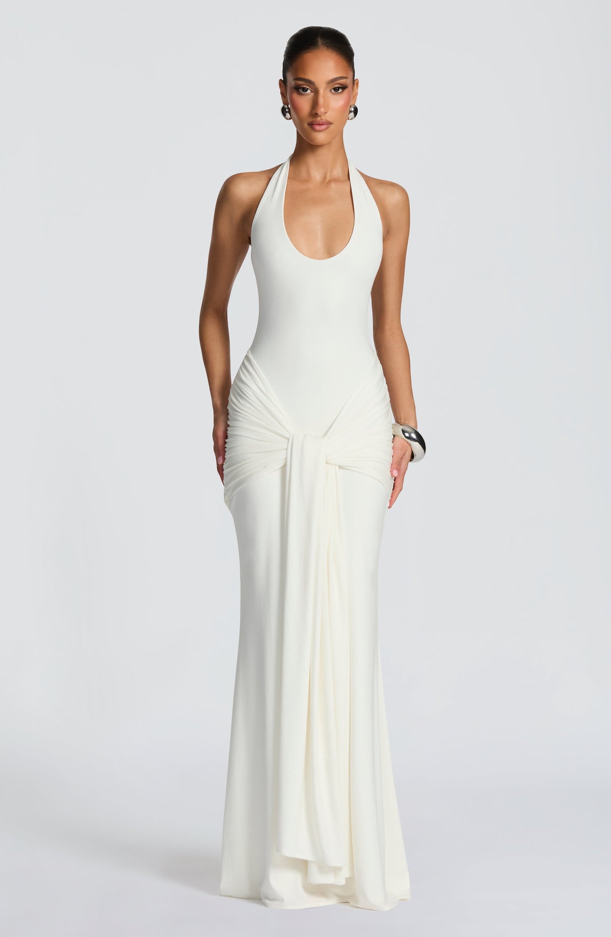Vestido Maxi Halter Rosa