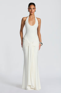 Vestido Maxi Halter Rosa
