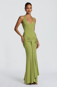 Vestido Maxi Halter Rosa