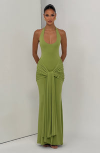 Vestido Maxi Halter Rosa