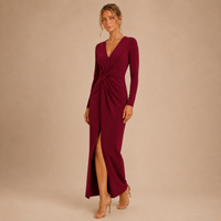 Vestido Maxi Drapeado Elsa