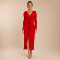 Vestido Maxi Drapeado Elsa