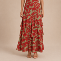 Vestido Maxi Halter con Volantes