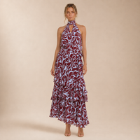 Vestido Maxi Halter Floral