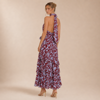 Vestido Maxi Halter Floral