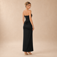 Vestido Maxi Palabra de Honor Drapeado