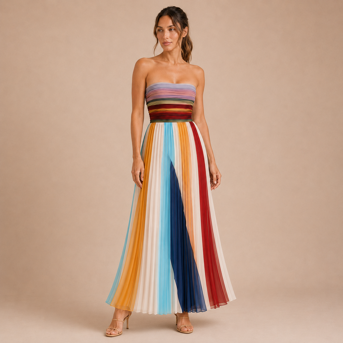 Vestido Maxi Plisado Paloma