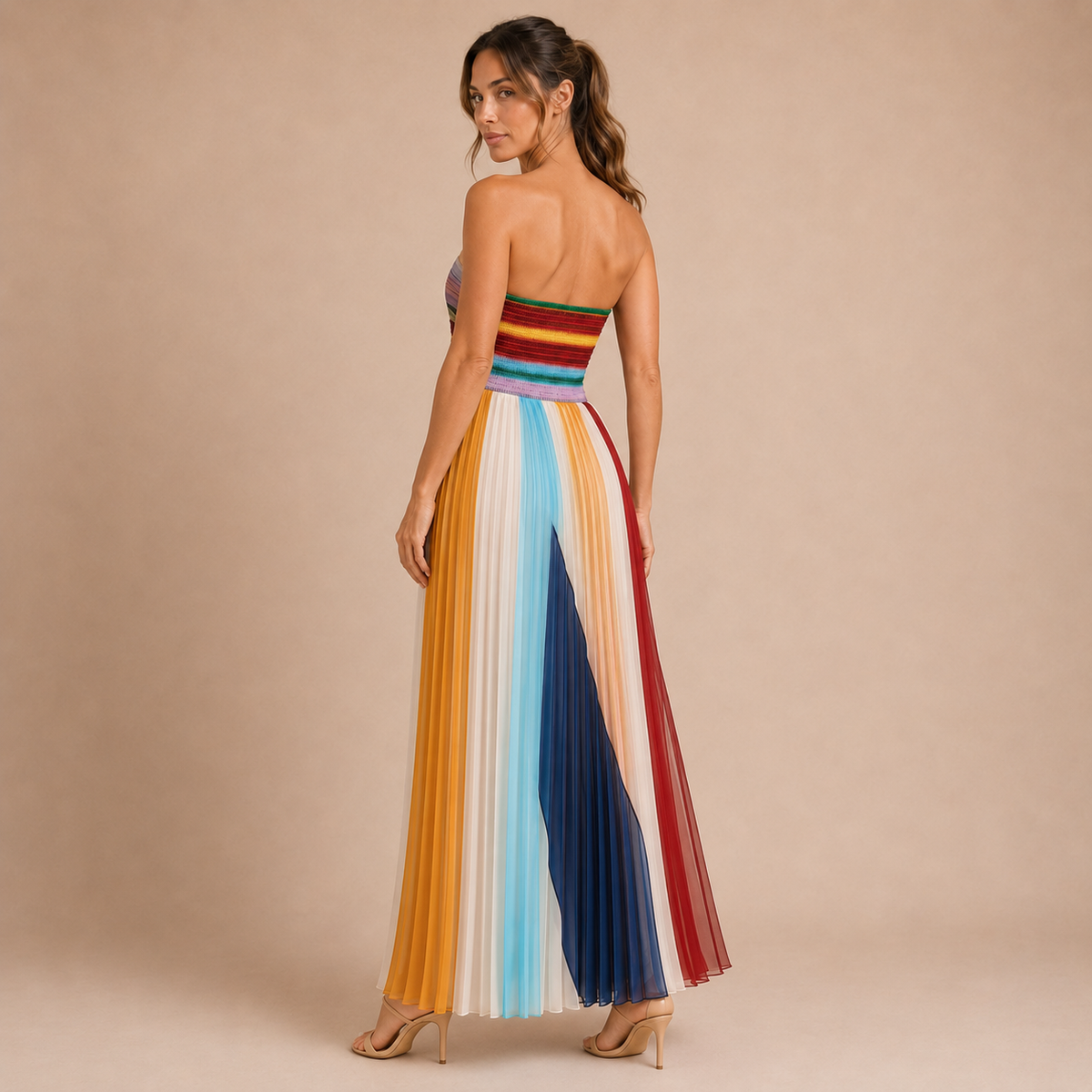 Vestido Maxi Plisado Paloma