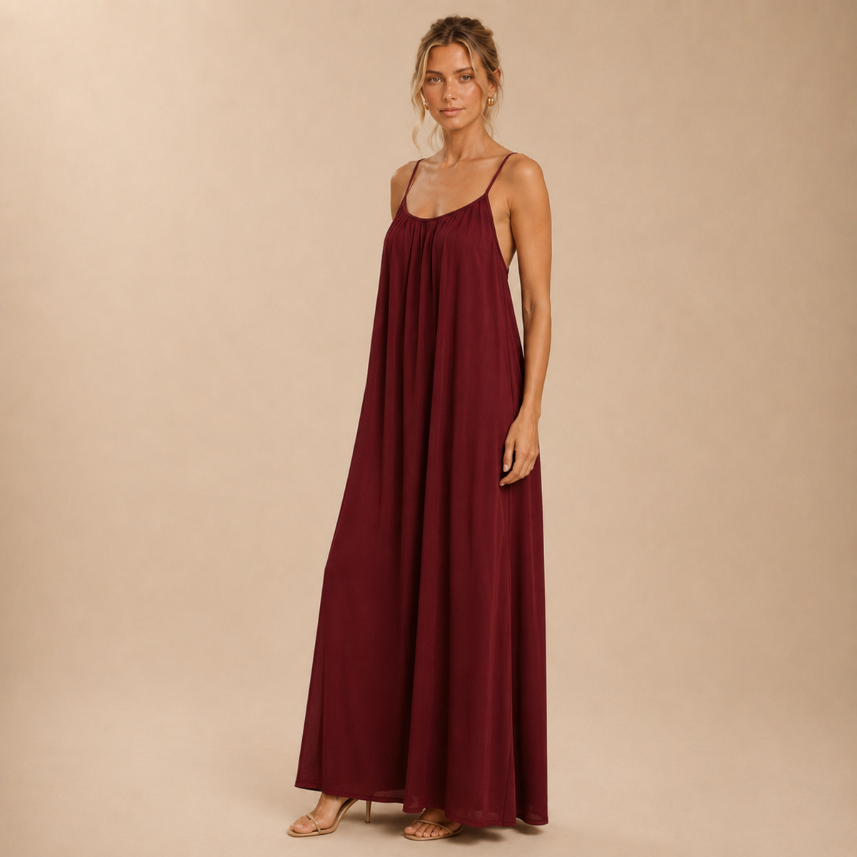Vestido Fluido Espalda Descubierta