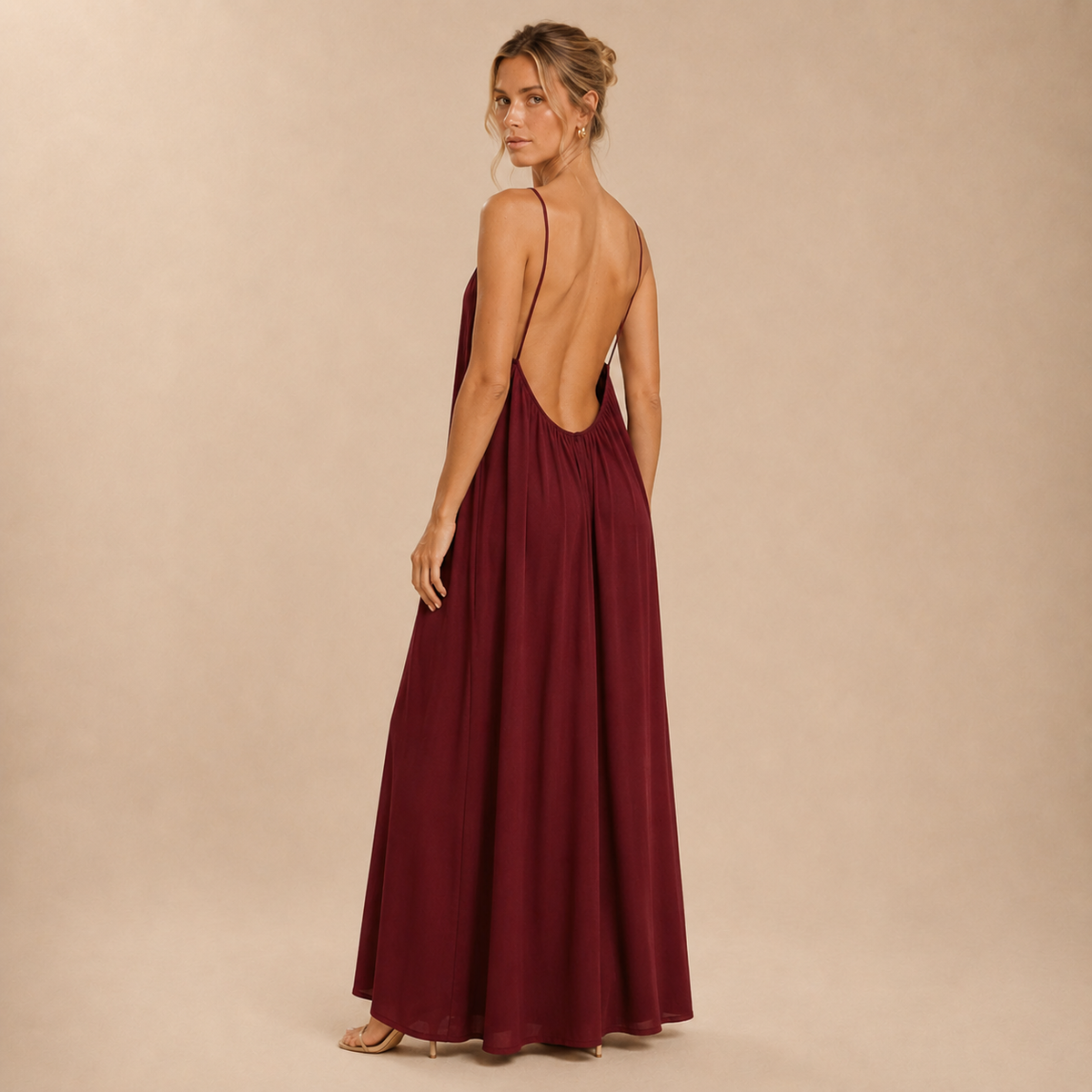Vestido Fluido Espalda Descubierta
