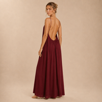 Vestido Fluido Espalda Descubierta