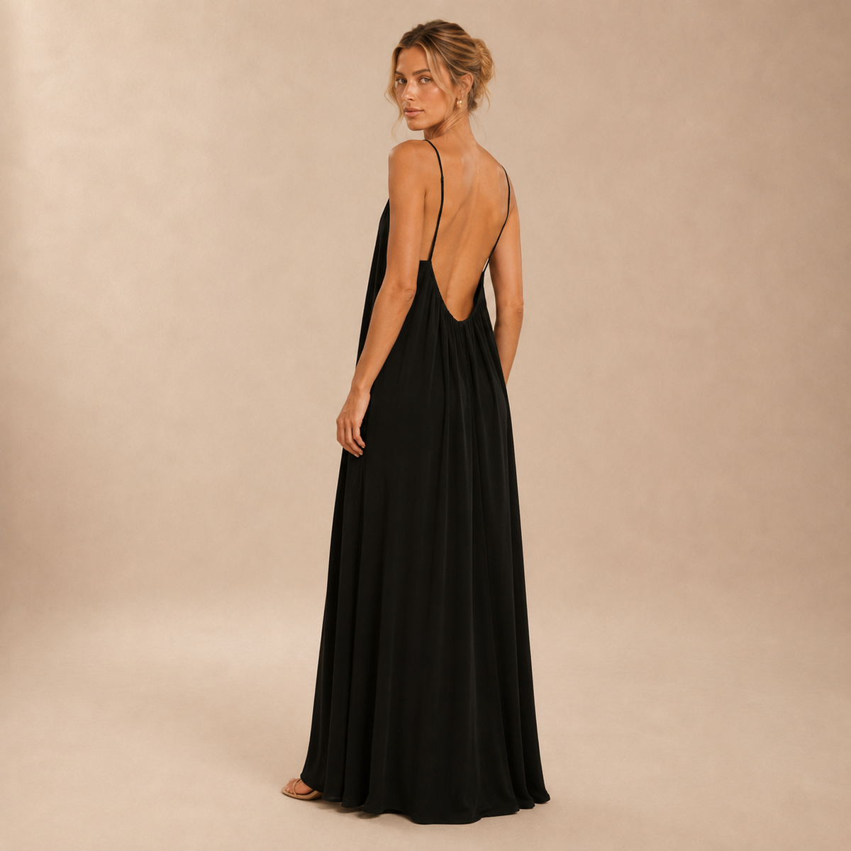 Vestido Fluido Espalda Descubierta