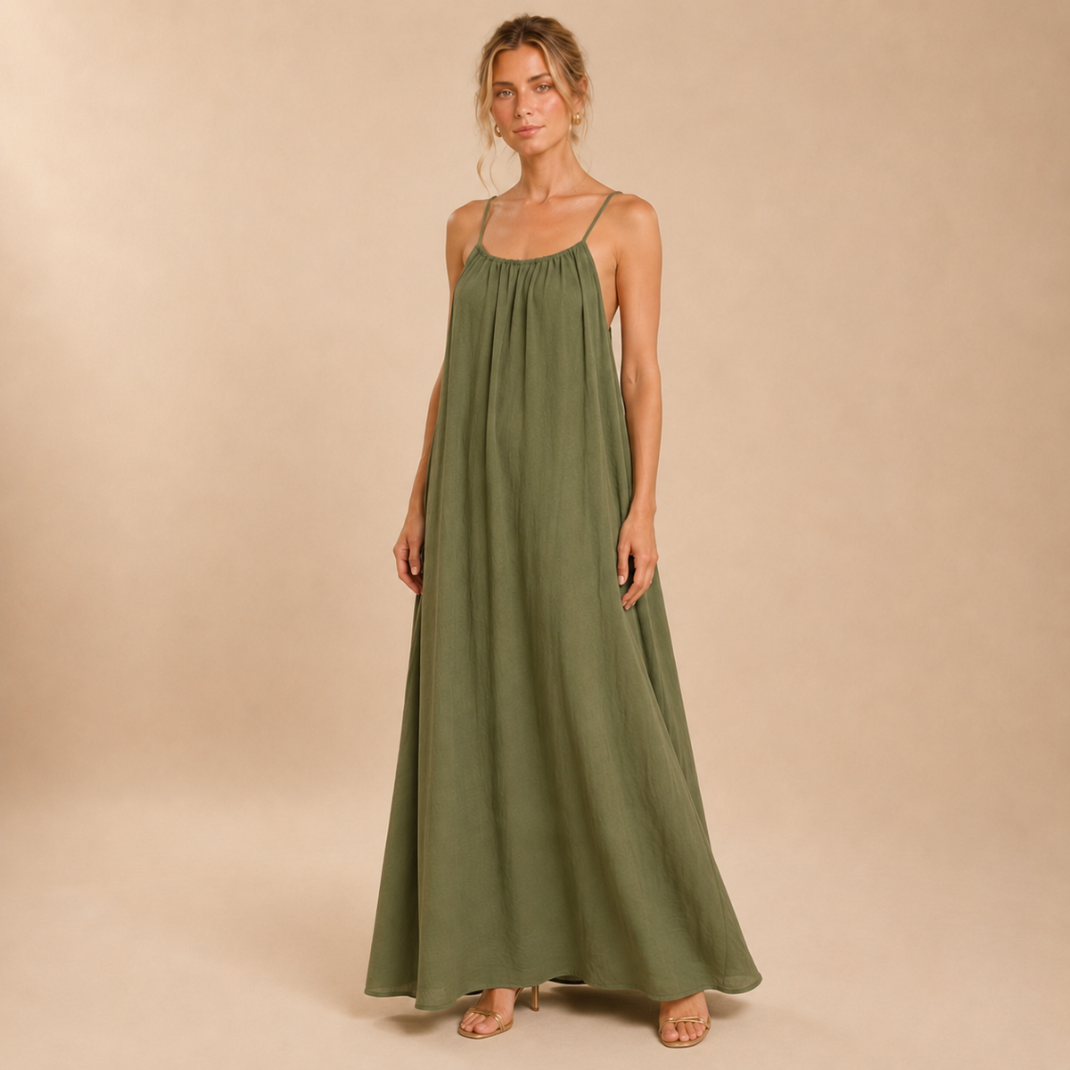 Vestido Fluido Espalda Descubierta