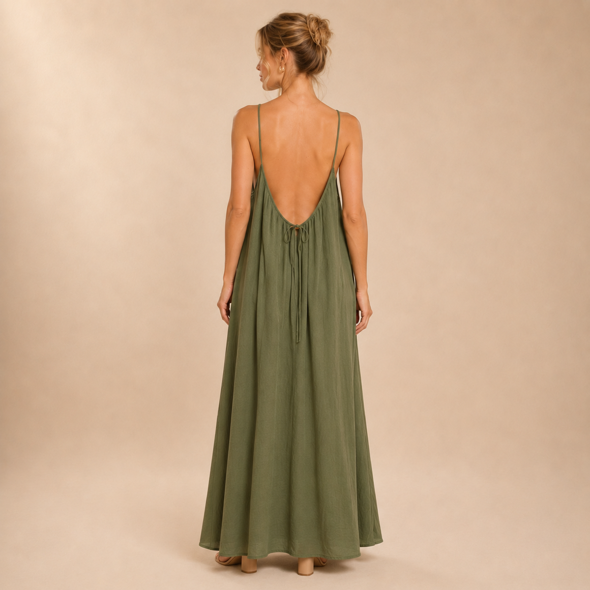 Vestido Fluido Espalda Descubierta