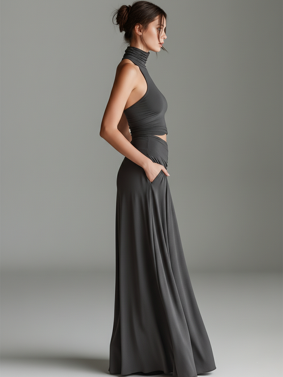 Vestido Maxi Halter Ariadna
