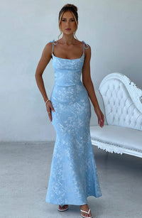 Vestido Maxi de Escote Drapeado Naiara