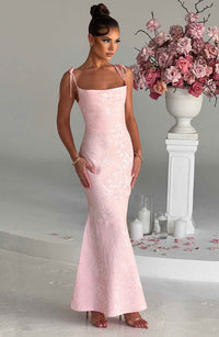 Vestido Maxi de Escote Drapeado Naiara