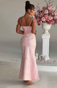 Vestido Maxi de Escote Drapeado Naiara