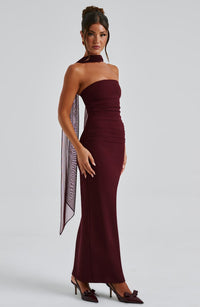 Vestido Maxi Palabra de Honor Calista Bianca