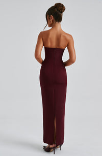Vestido Maxi Palabra de Honor Calista Flavia
