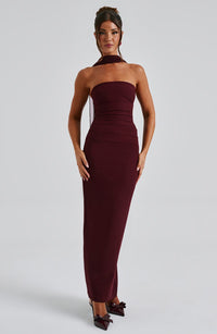 Vestido Maxi Palabra de Honor Calista Flavia