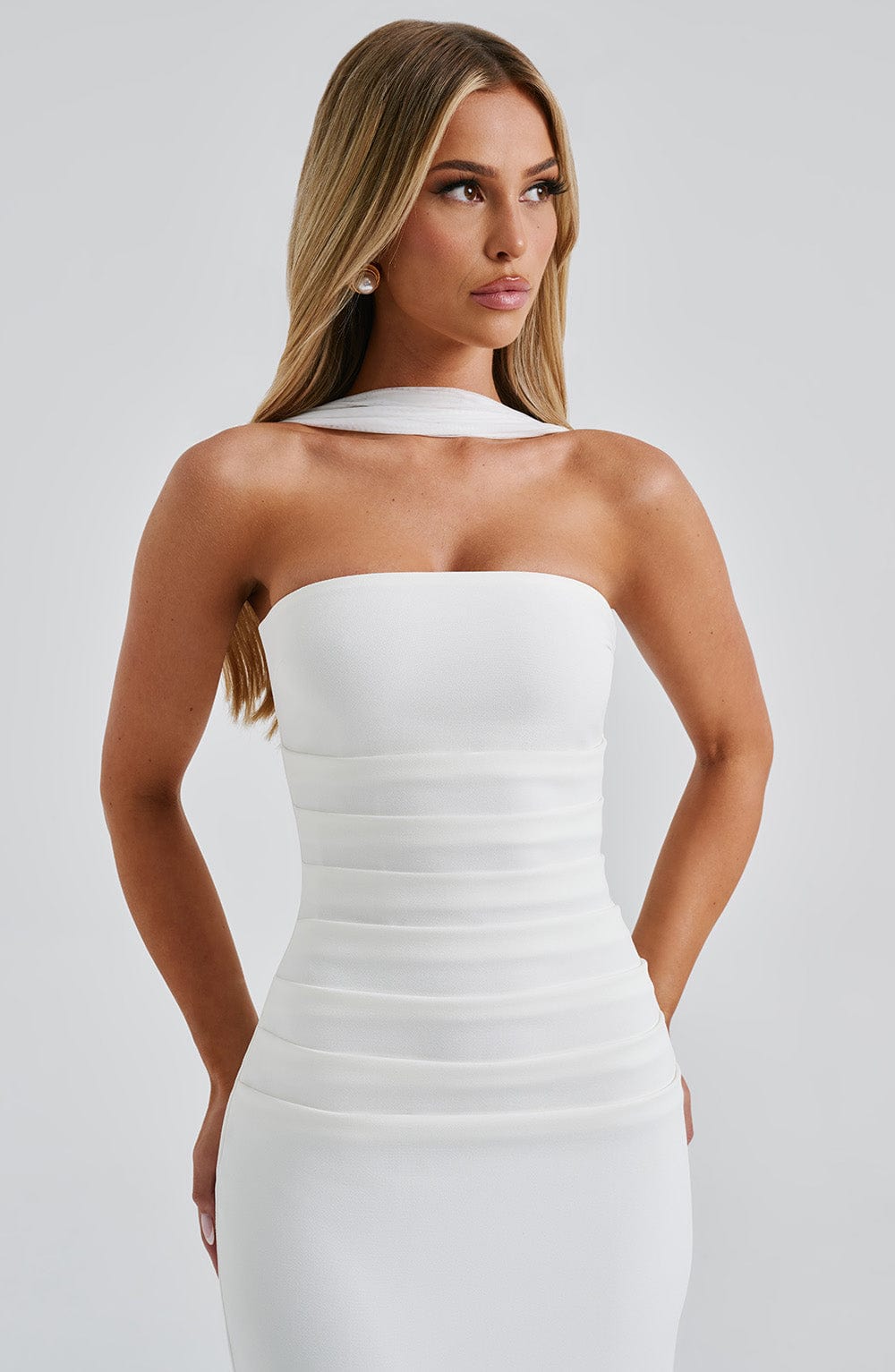Vestido Maxi Palabra de Honor Calista Bianca
