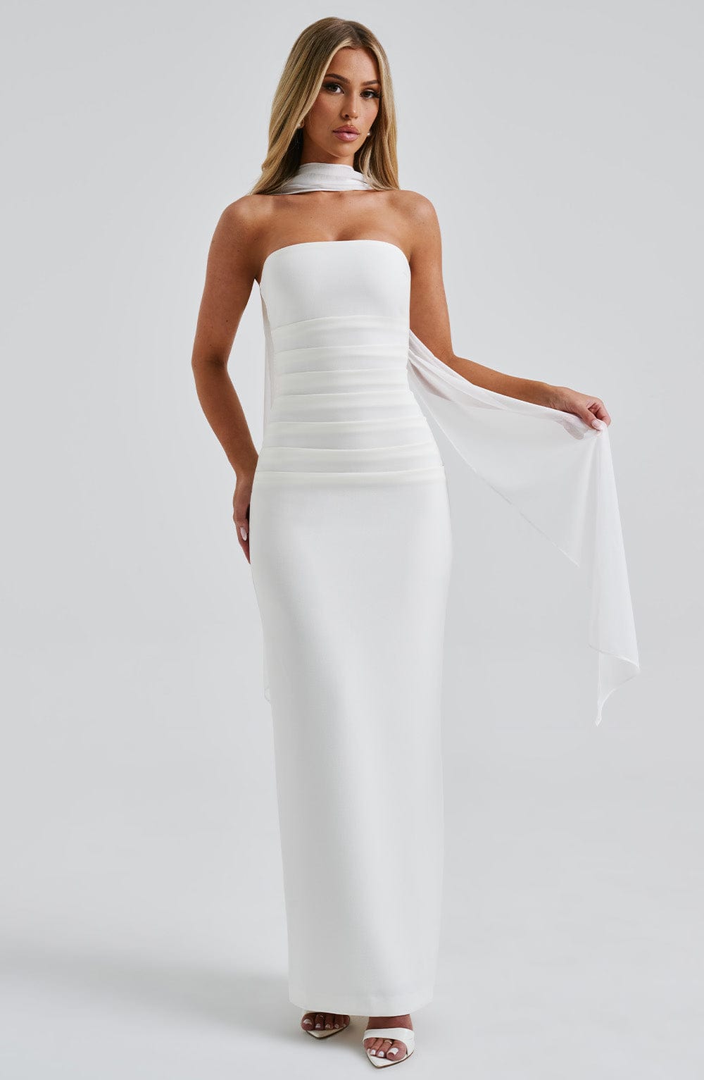 Vestido Maxi Palabra de Honor Calista Bianca
