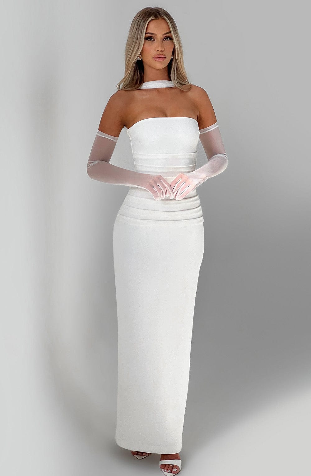 Vestido Maxi Palabra de Honor Calista Bianca