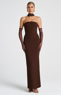 Vestido Maxi Palabra de Honor Calista Bianca