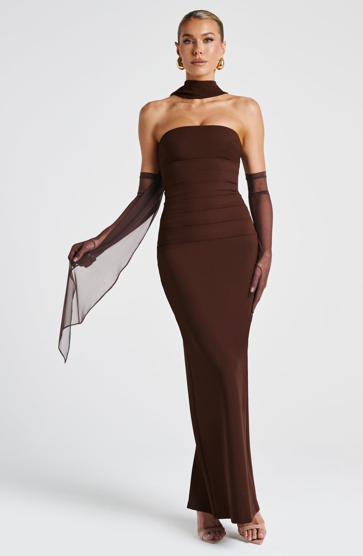 Vestido Maxi Palabra de Honor Calista Bianca