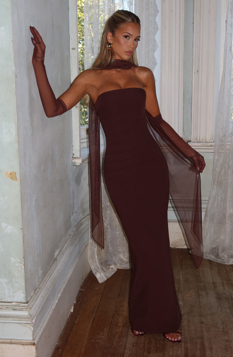 Vestido Maxi Palabra de Honor Calista Bianca